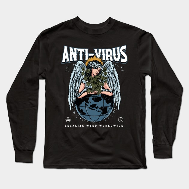 Anti-Virus Long Sleeve T-Shirt by merry420